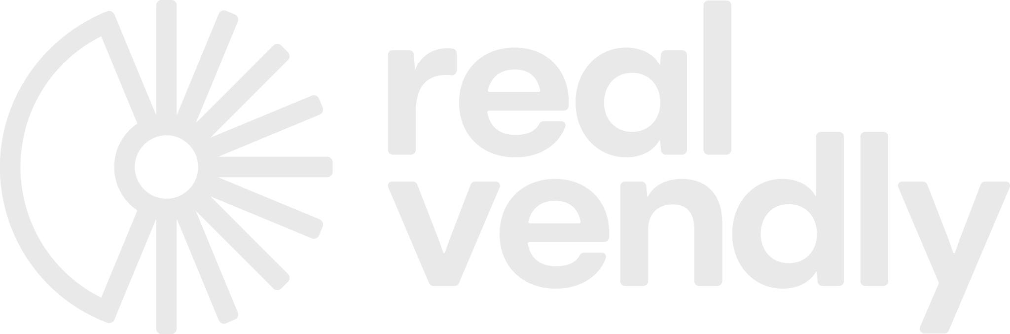 Realvendly logo combo stacked 1 color light